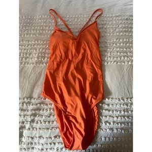 NWT Aerie coral cross back swimsuit